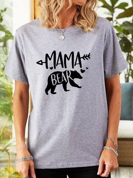 

Mama Bear Mother's Day Graphic Tee, Gray, T-shirts