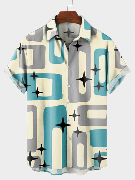 

Shirt Collar Shirts, Blue, Men's Floral shirt