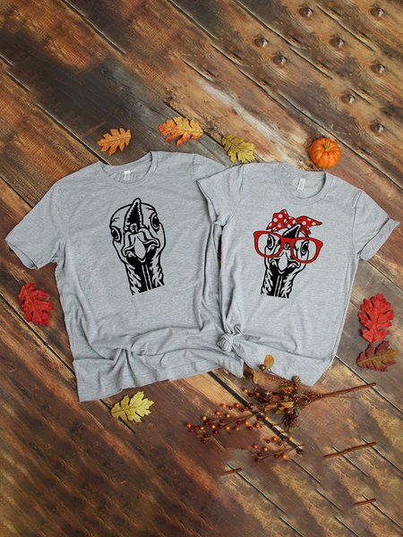

Casual Couple T-Shirts, Gray, Couple T-shirts
