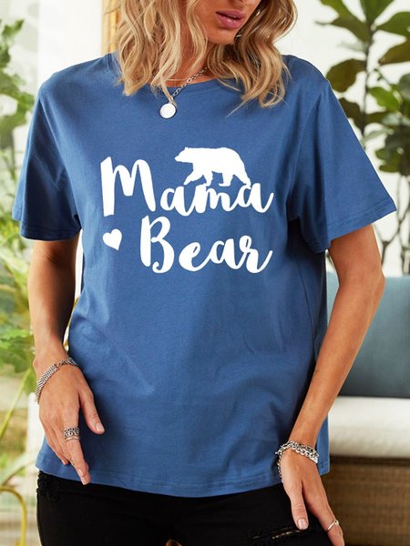

Mama Bear Mother's Day Graphic Tee, Deep blue, T-shirts
