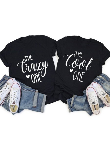 

Best Friend Crazy and Cool One T-shirts, Black, Sister T-shirts