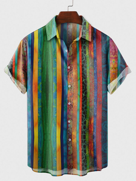 

Geometric Casual Shirts & Tops, Green, Shirt
