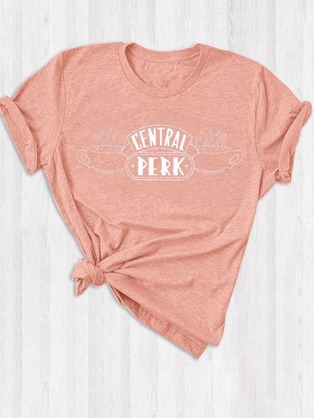 

Central Perk Cotton-Blend Friends T-Shirts, Brick red, Sister T-shirts