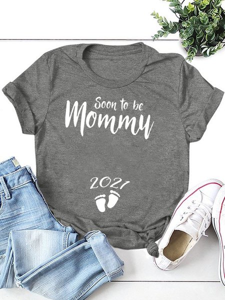 

Soon To Be Mommy 2021 Women's T-Shirts, Grey, T-shirts