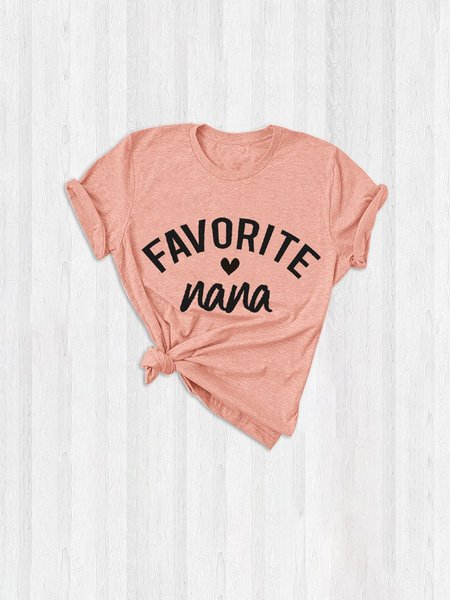 

Favorite Nana Granddaughter Shift Letter T-Shirts, Brick red, Sister T-shirts