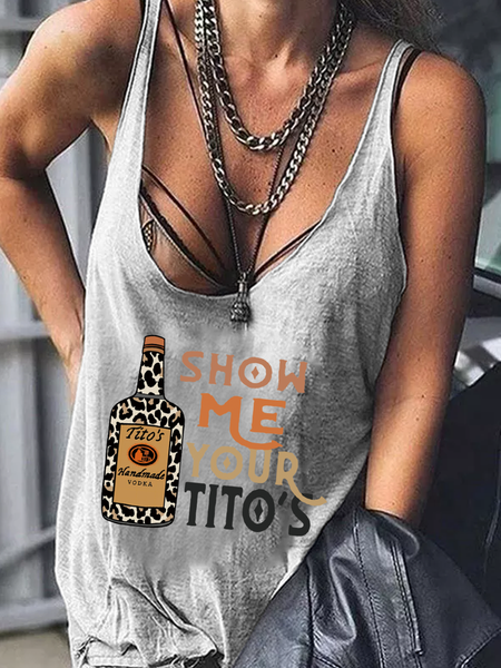 

Show Me Your Tito's Tank, Gray, Tank Tops