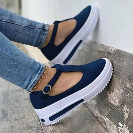 

Tutte le stagioni Pelle scamosciata finta Sandali, Blu marino, Sandals