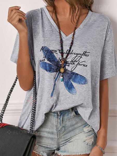 

Printed Letter Short Sleeve Holiday T-shirt, Black, T-Shirts