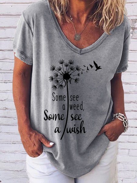 

Dandelion See A Wish T-Shirt, Gray, T-shirts