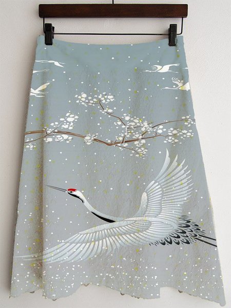 

Cotton Animal Skirt, White, Skirts