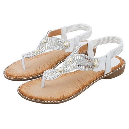 

Pu Holiday Sandals, White, Shoes