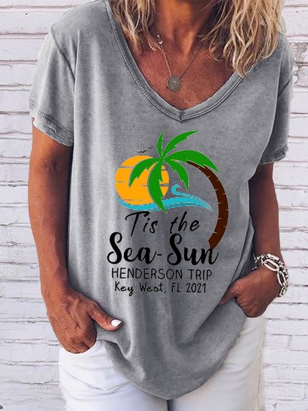

Tis The Sea-Sun Women's T-Shirt, Grey, T-shirts