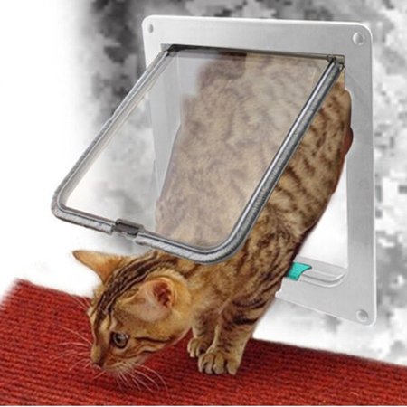 

Pet supplies cat door cat hole dog door hole pet door that can control the direction of entry and exit cat supplies, White, Pet Supplies