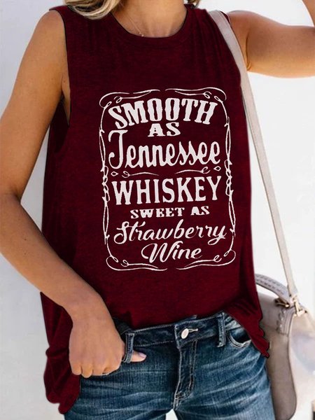 

Smooth As Tennessee Whisker Vest, Wine red, Tank Tops