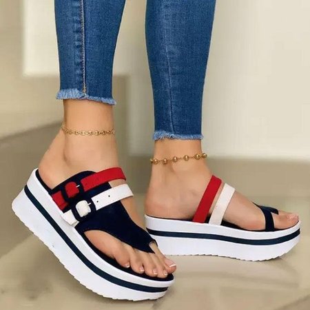 Pelle scamosciata finta Data Ciabatta, Blu marino, Sandals