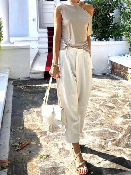 

Sexy Pantaloni Misto Cotone, Bianco, Pants