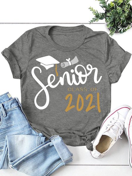 

Class of 2021 Graduation Cap Women's T-Shirt, Grey, T-shirts