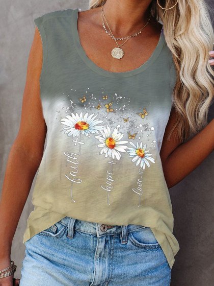 

Girocollo senza maniche Casuale Top, Come immagine, Tops