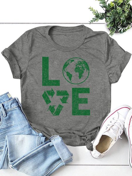 

Love Earth Day Recycling Women's T-Shirt, Grey, T-shirts