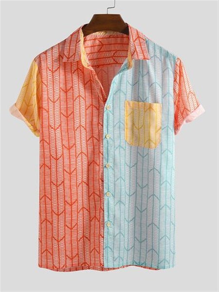 

Regular Fit Short Sleeve Casual Colored Shirt for Men, Color, Short Sleeves Shirts