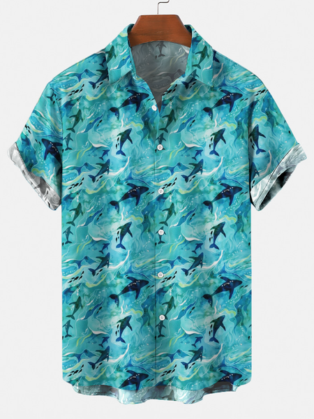 

Animal Shirt Collar Printed Shirts, Color, Men's Floral shirt