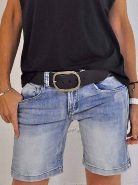 

Casual Pockets Denim shorts, Blue, Pants