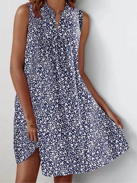 

Vintage Bohemian Vacanza senza maniche Gonna Casuale, Blu marino, Dresses