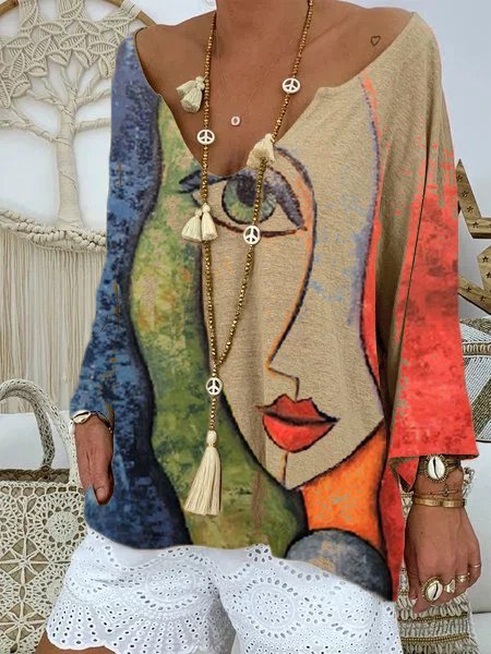 

3/4 Manica Casuale Camicie & Top, Cachi, Blouses & Shirts