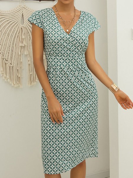 

Di base Panelled Maniche Corte Abito, Come immagine, Casual Dresses