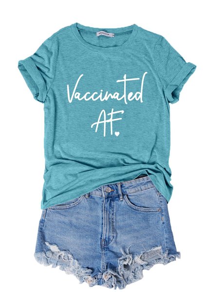 

Covid Vaccinated AF ShirtCovid, Turquoise, T-shirts