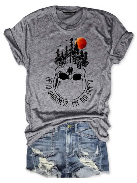 

Hello Darkness My Old Friend Classic T-Shirt, Gray, T-shirts