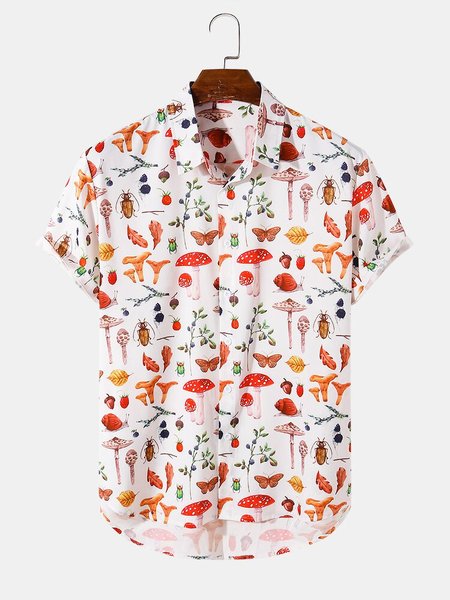 

Shirt Collar Shirts & Tops, Red, Short Sleeves Shirts