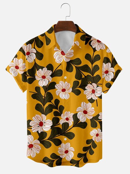 

Casual Shirts & Tops, Yellow, Men's Floral shirt