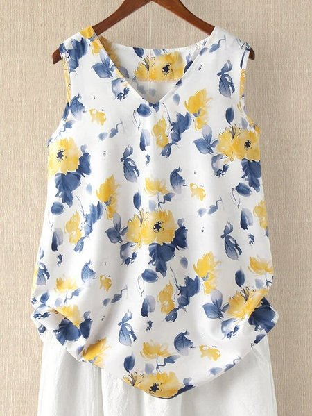 Casual Sleeveless Top, As picture, Blouses & Shirts