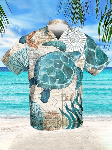

Shirt Collar Animal Shirts, Blue, Men's shirts