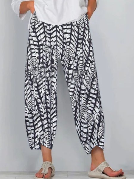 

Casual Printed Pants, Multicolor, Pants