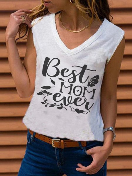 

Casual Letter Tanks & Camis, White, Tanks & Camis