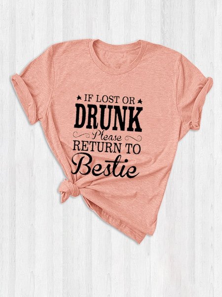 

I'm the Bestie If Lost Or Drunk Shift Friends T-Shirts, Brick red, Sister T-shirts