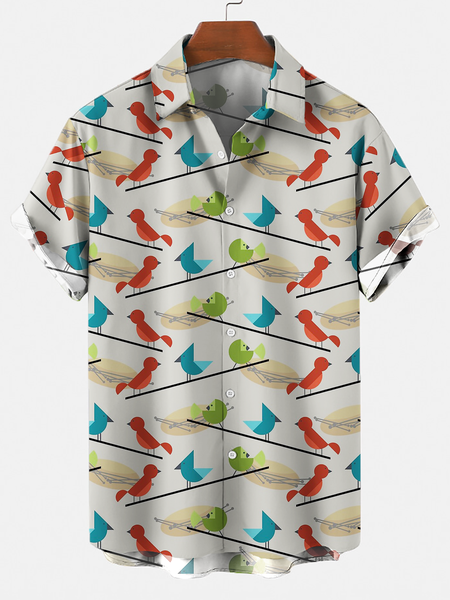 

Cotton-Blend Printed Holiday Shirts & Tops, Color, Short Sleeves Shirts