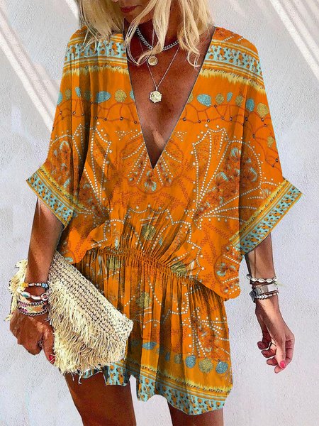 

Abito Dritto Maniche Corte, Arancia, Dresses