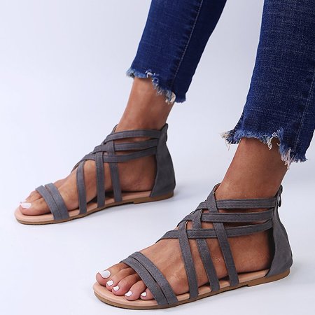Summer Sandals, Gray, Sandals
