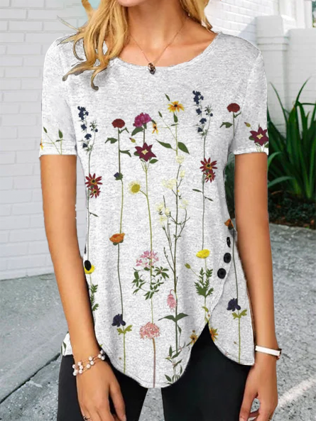 

Casual Cotton Short Sleeve Shirts & Tops, White, Blouses & Shirts