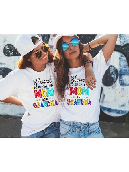 

Blessed To Be Called Mom and Grandma Friends T-shirt, White, Sister T-shirts