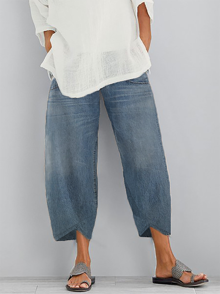 

Solido Casuale Jeans, Blu, Bottoms