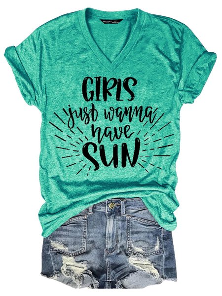 

Girls Wanna Have Sun Women's T-Shirt, Grass green, T-shirts