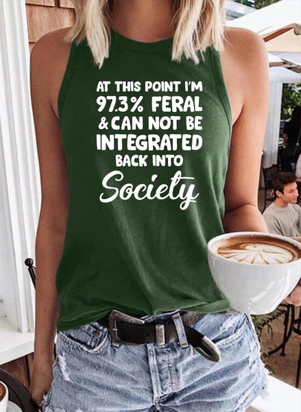 

I'm 97.3% Feral Tank Top, Dark green, Tank Tops