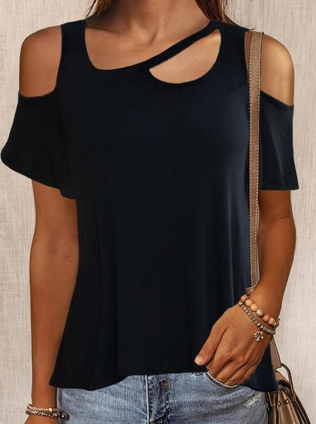

Shift Cold Shoulder T-shirt, Black, T-Shirts
