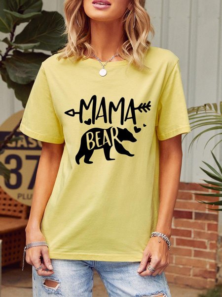 

Mother's Day MamaBear Graphic Tee, Yellow, T-shirts