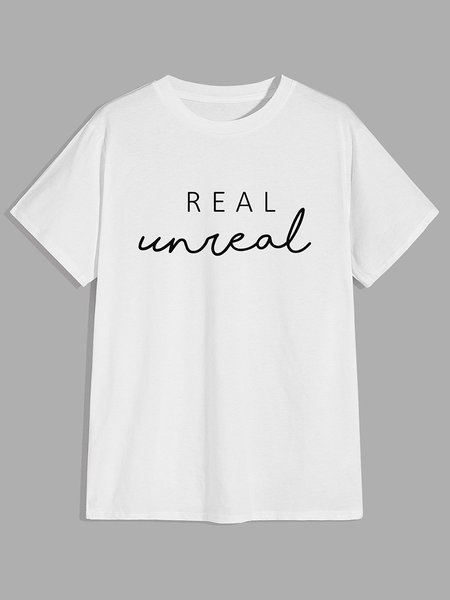 

Real Unreal Alphabet Graphic Tee, White, T-shirts