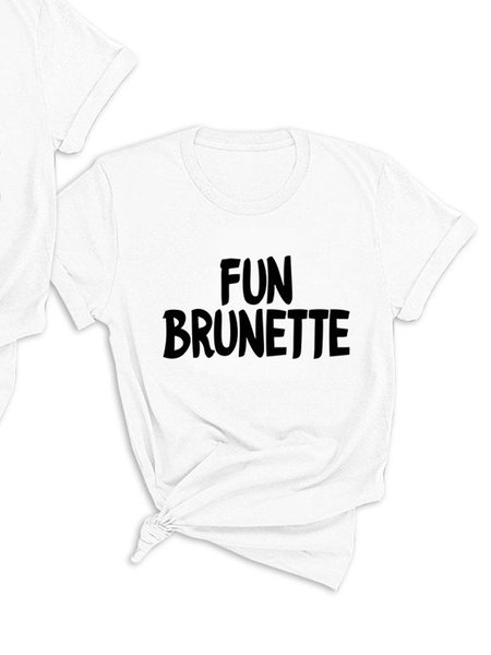 

Fun Brunette Smart Blonde Best Friend Graphics Tee, White 1, Sister T-shirts